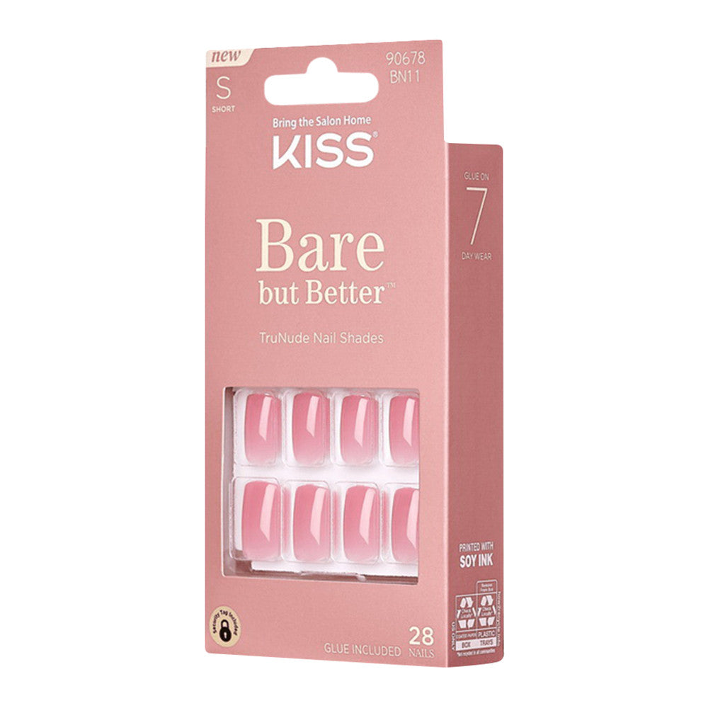 Kiss Bare But Better Nude Fake Nails, Nudies, 28 Ct